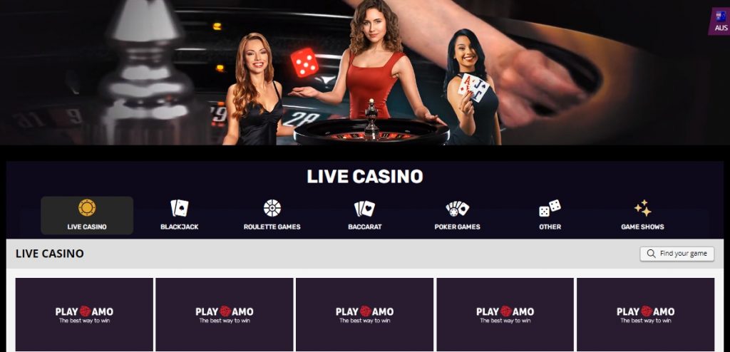 PlayAmo live casino