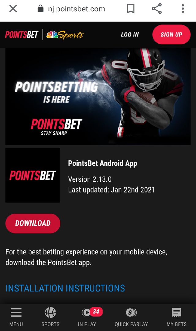 Pointsbet new jersey