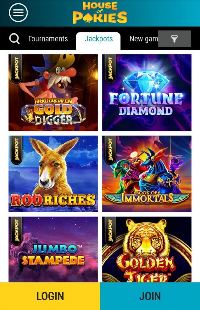 House of Pokies casino jackpots