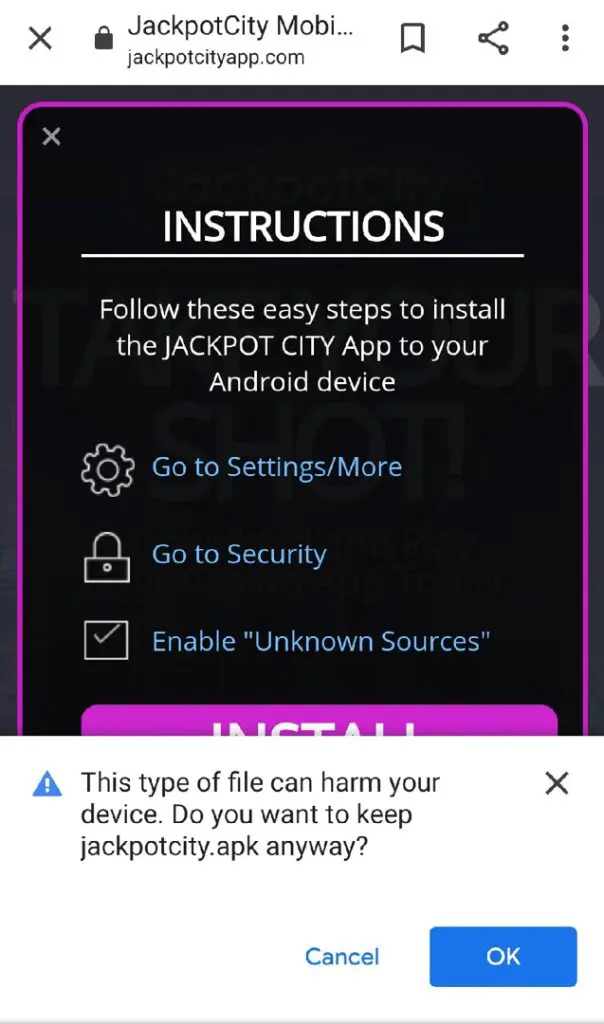 jackpotcity download apk