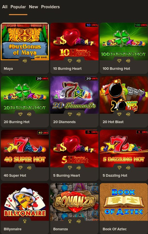 Gibson Casino Mobile slots