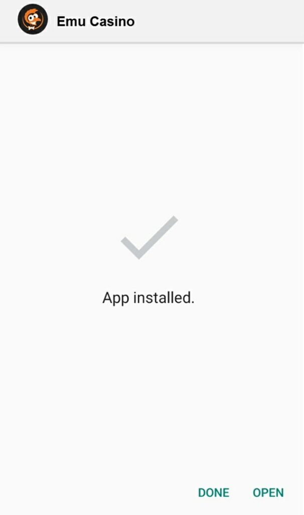 Emu Casuno app installed