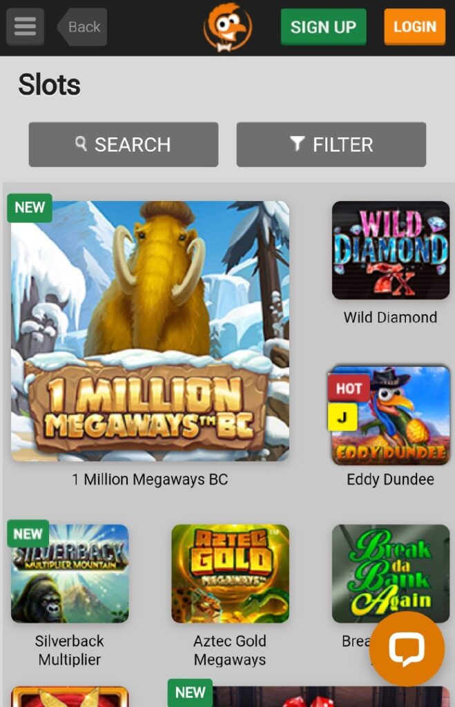 Emu Casino Mobile slots