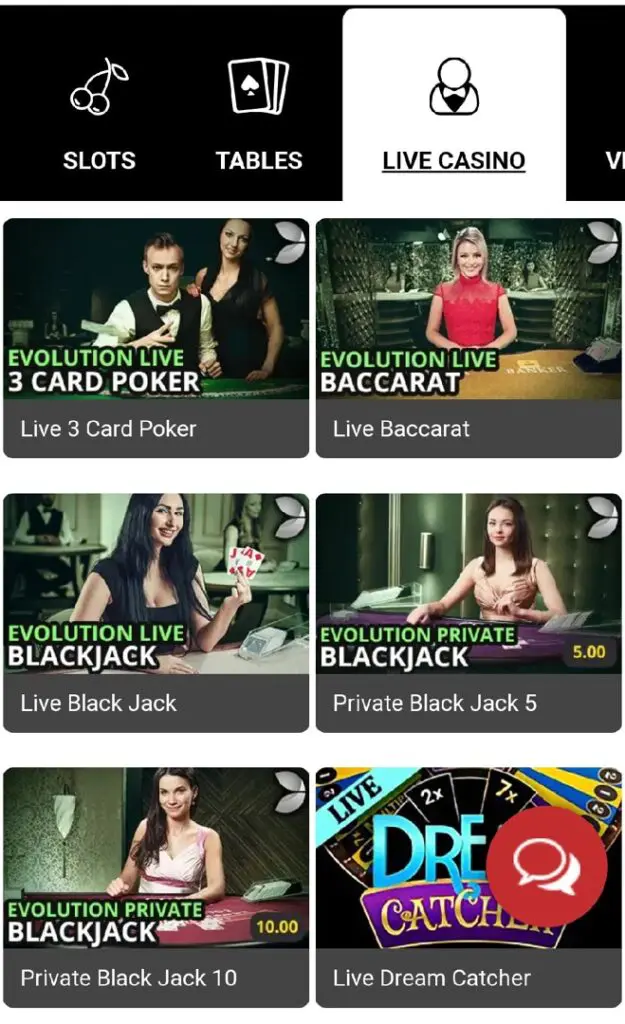 Royal Vegas live casino