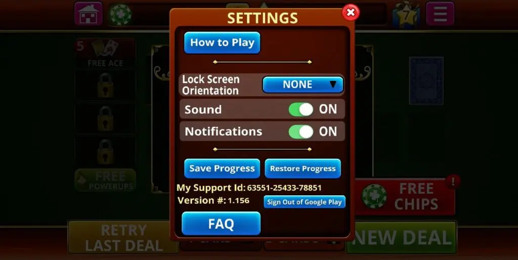 Slot Settings