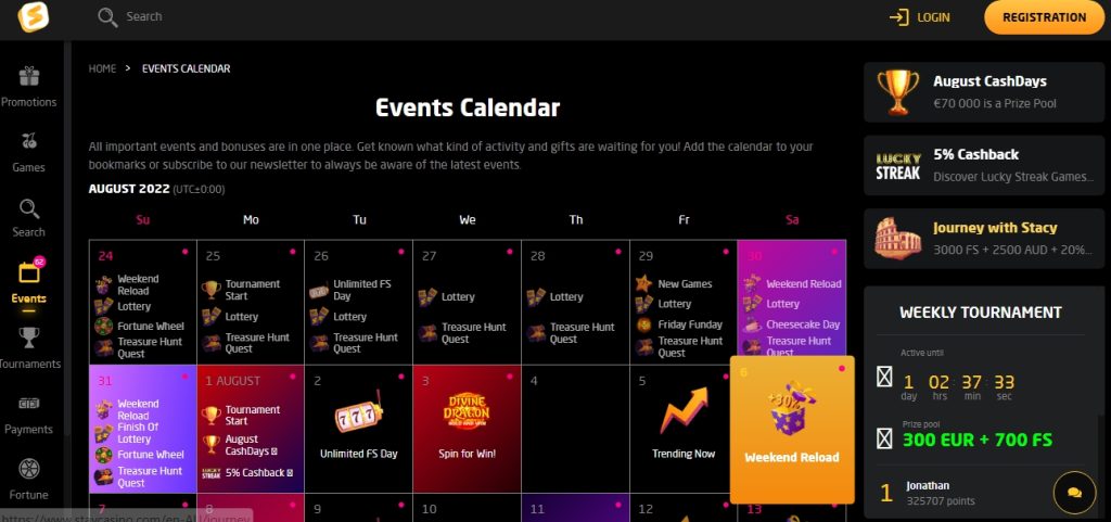 Stay Casino Events