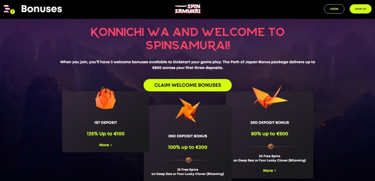 Spin Samurai Casino Australia Review: Login & Claim Bonus