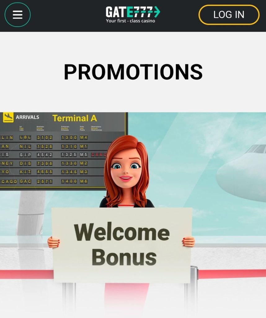 Gate777 Casino Welcome Bonus