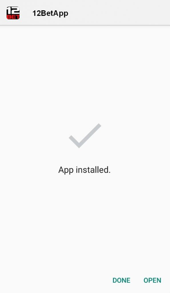 12bet app installed