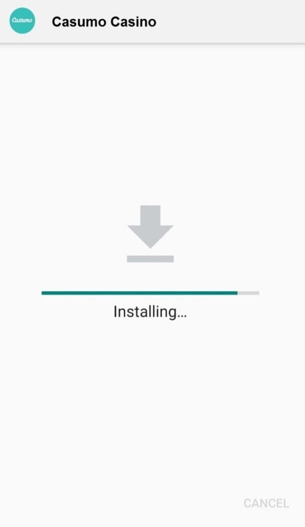 Casumo Casino app installing