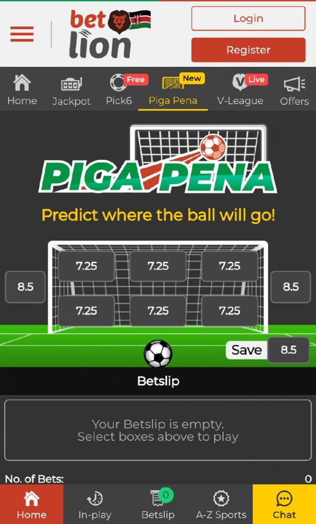 Betloin virtual football in mobile app