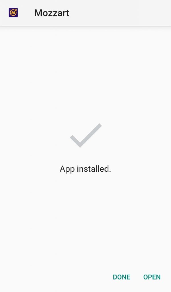Mozzartbet app installed
