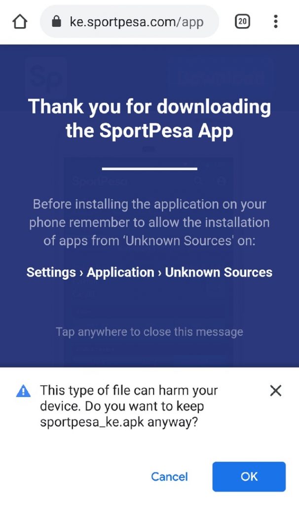 Sportpesa apk download