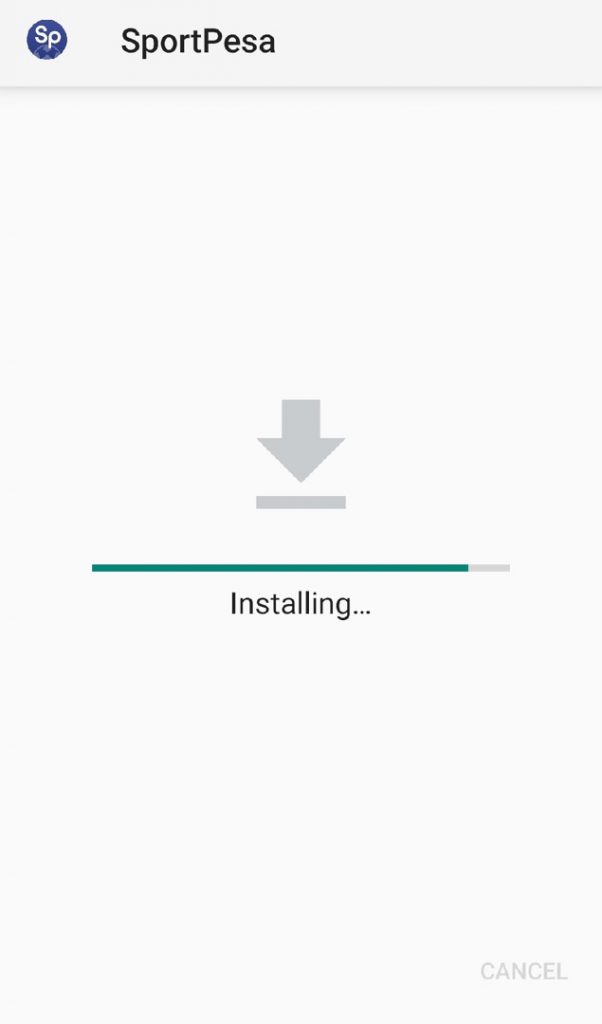 Sportpesa app installing