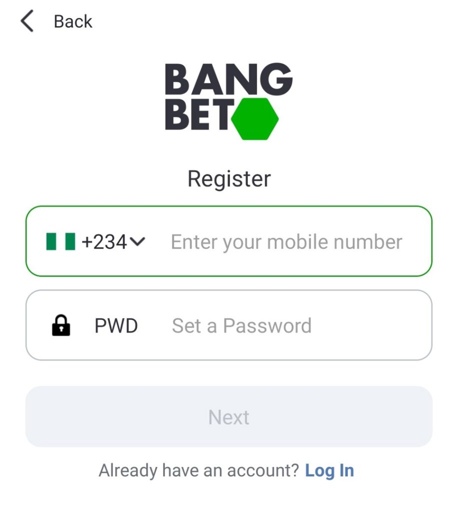 BangBet Registration