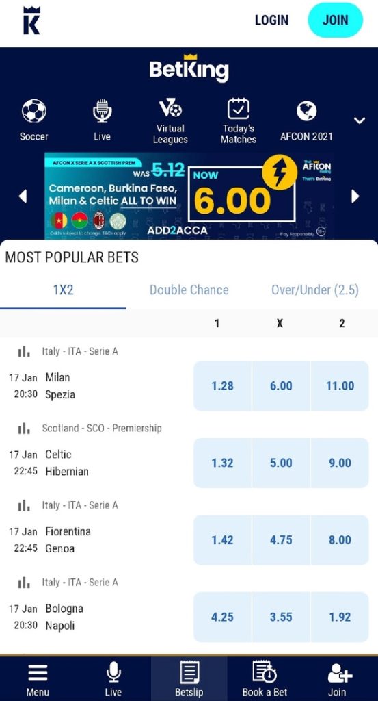 BetKing Mobile App