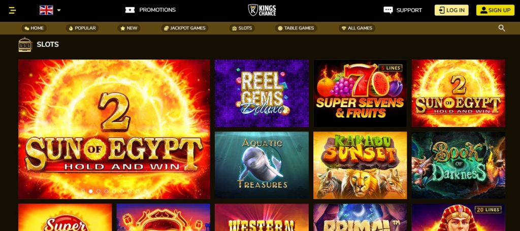 Slot machines in Kings Chance Casino