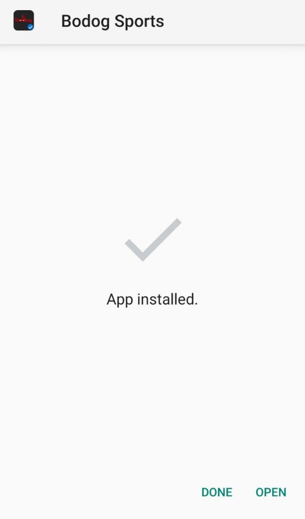Bodog install mobile app step three